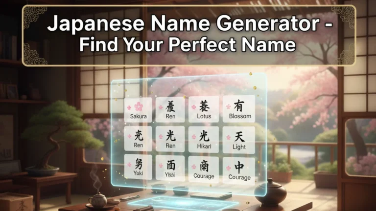 Japanese Name Generator – Find Your Perfect Name